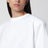 White oversized T-shirt with structured shoulders