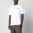T-shirt bianca con logo in Gros Grain