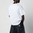 T-shirt grigia con logo in Gros Grain