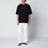 T-shirt con logo nera in misto cotone