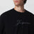 T-shirt con logo nera in misto cotone