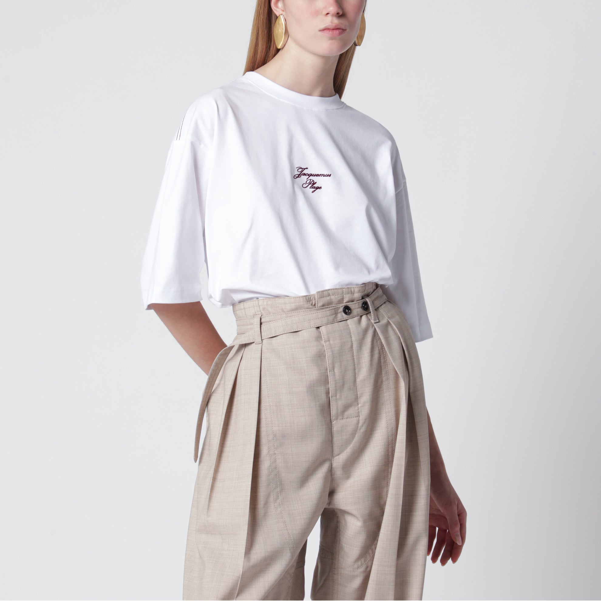 T-shirt Bateau Jacquemus Beach bianca