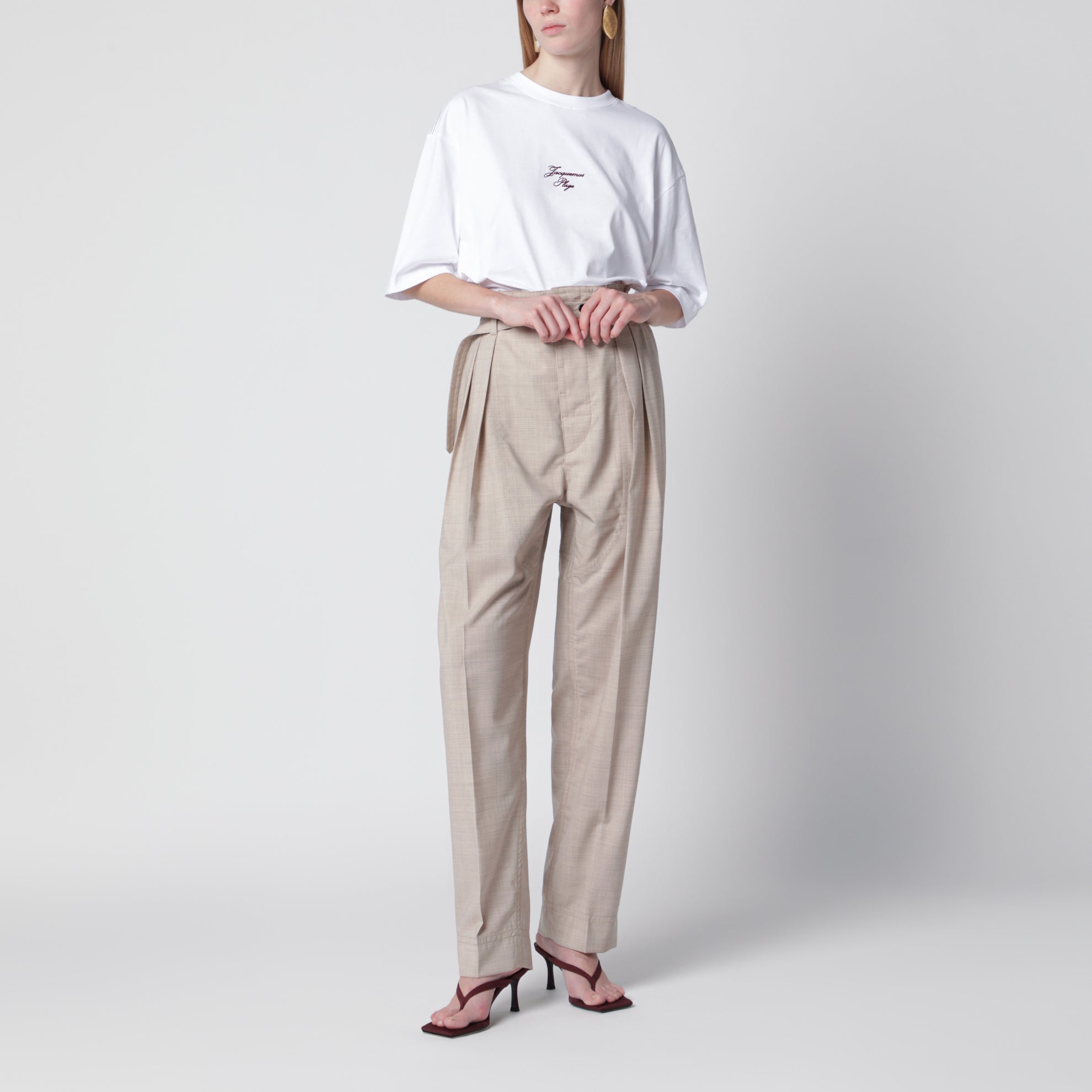 T-shirt Bateau Jacquemus Beach bianca