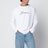 T-shirt a maniche lunghe bianca in cotone