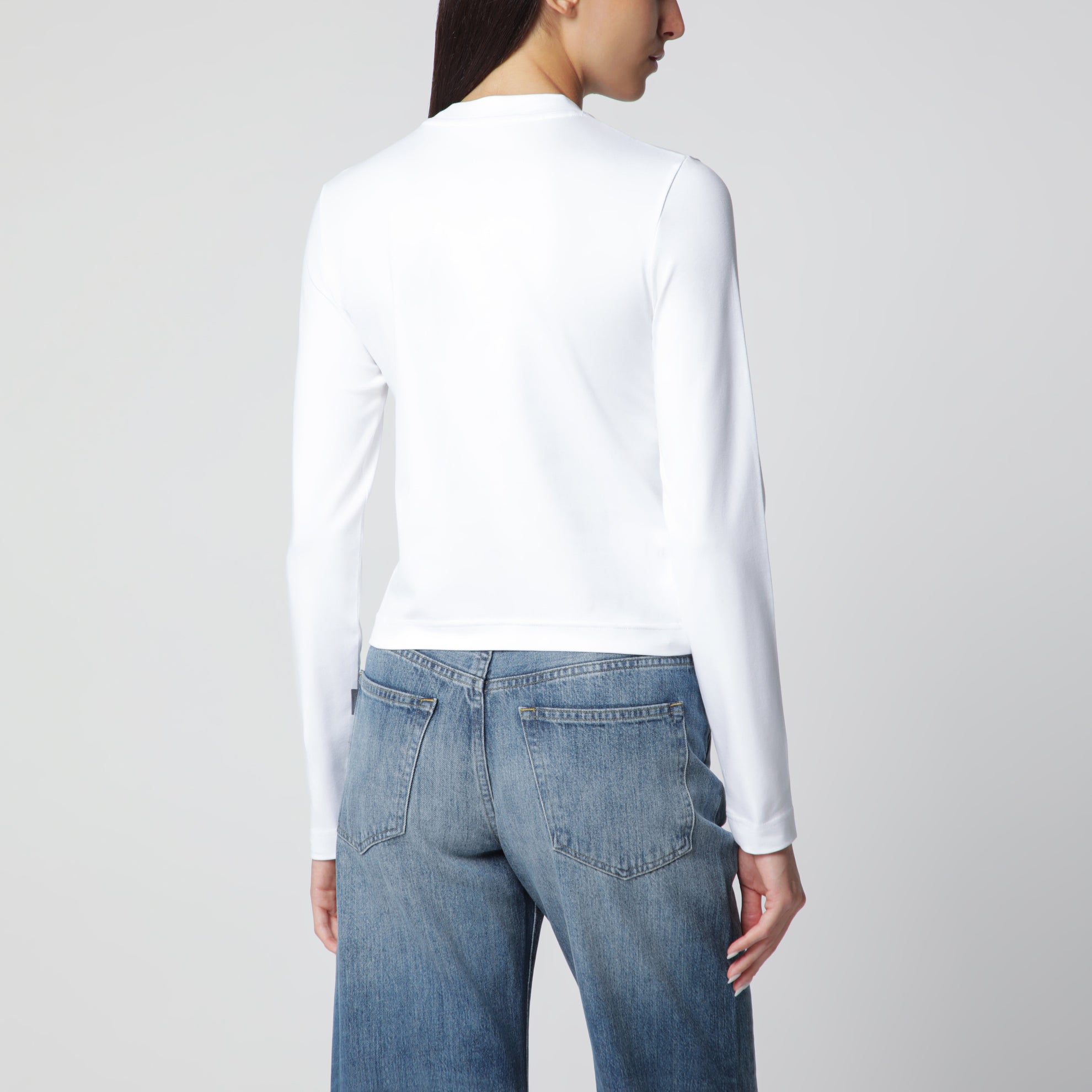T-shirt Le Gros Grain en coton stretch blanche