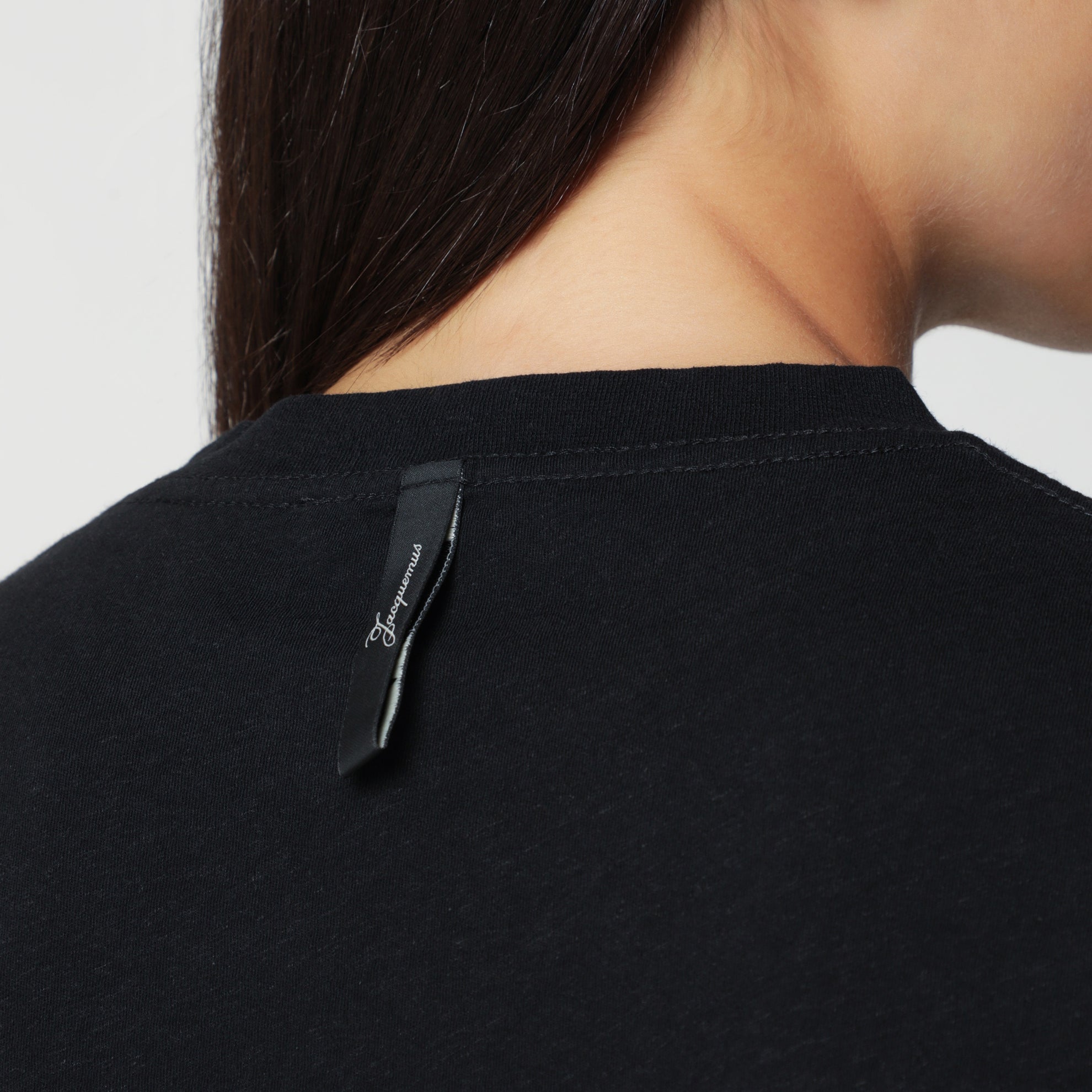Schwarzes T-Shirt mit Logoprint