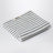 White striped towel 50x90