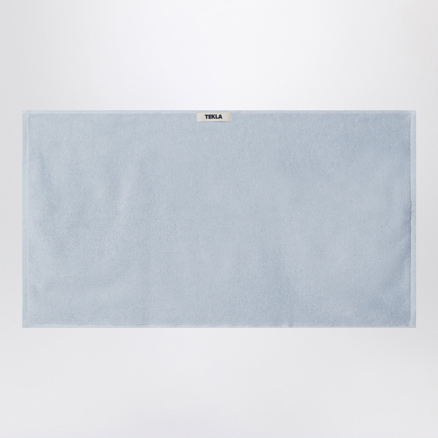 Telo bagno azzurro a righe 50x90