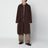 Cappotto lungo marrone in misto cotone