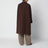 Cappotto lungo marrone in misto cotone