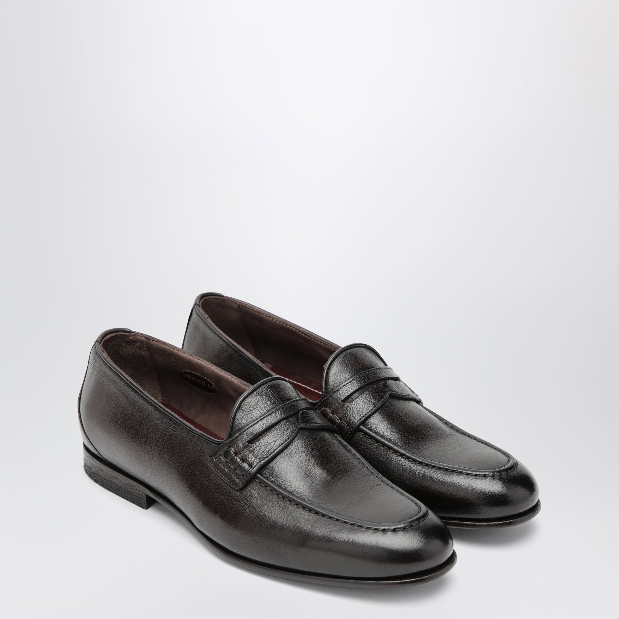 Savio brown leather loafers