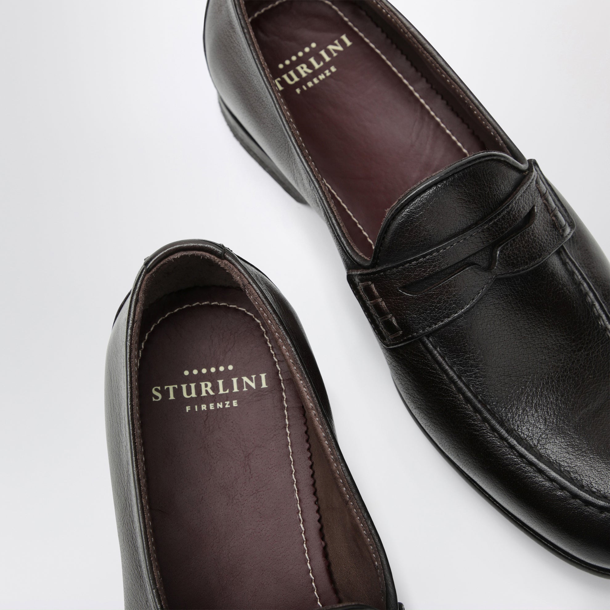Savio brown leather loafers