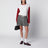 Maglia Baseball Oversized Crew crema/rosso carminio in cashmere
