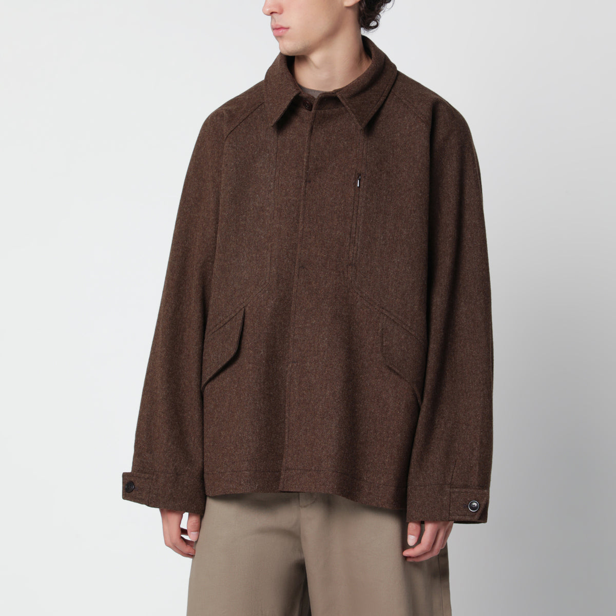 Braune Jacke aus Wolle