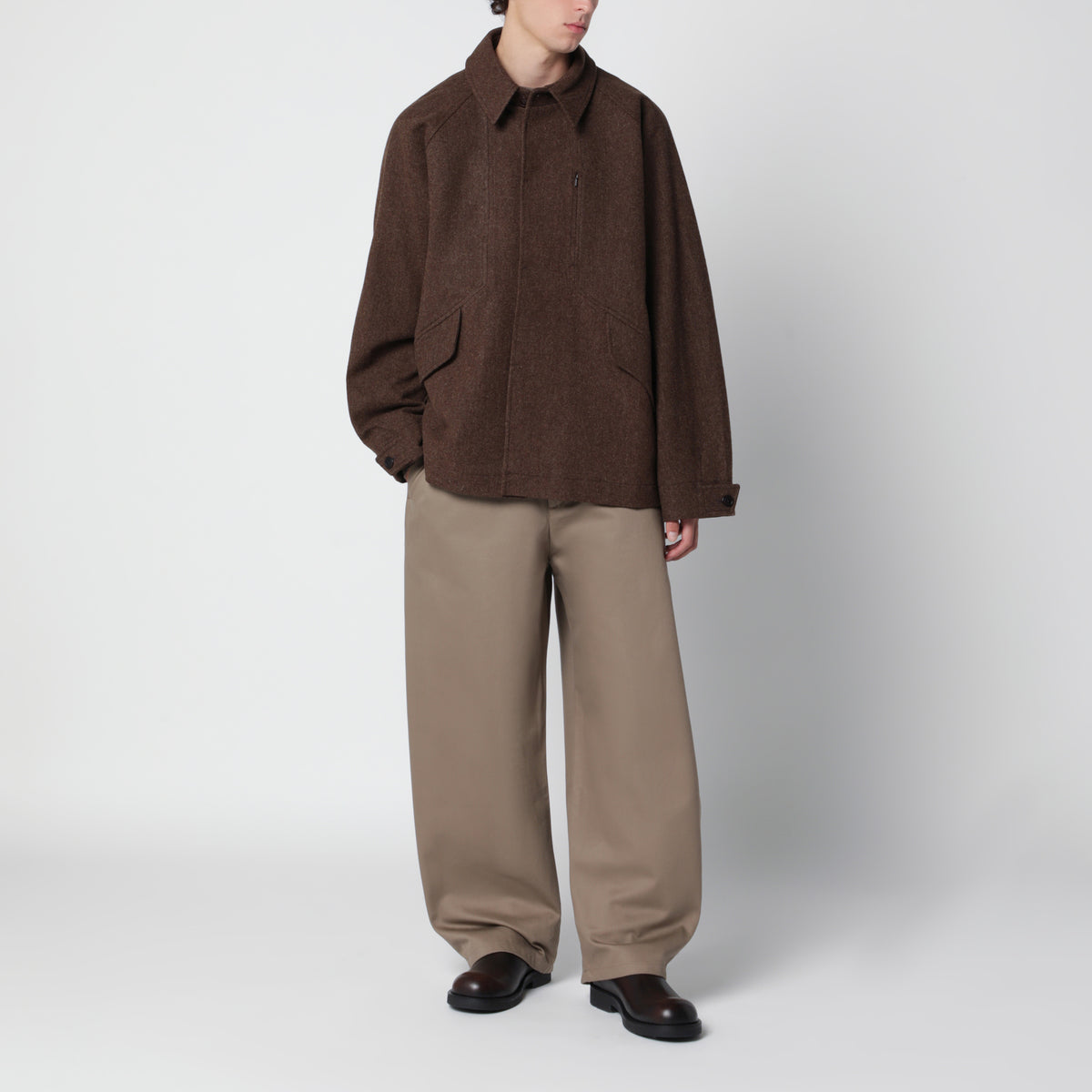 Braune Jacke aus Wolle