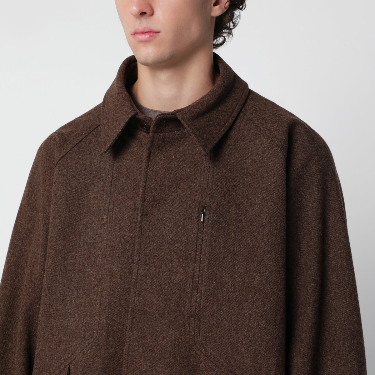 Braune Jacke aus Wolle