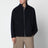 Giacca con zip blu navy in lana
