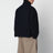 Giacca con zip blu navy in lana