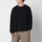 Schwarzes Rundhals-Sweatshirt aus Baumwolle