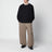 Schwarzes Rundhals-Sweatshirt aus Baumwolle