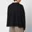 Schwarzes Rundhals-Sweatshirt aus Baumwolle
