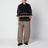 Navyblaue Weste aus Wolle mit geometrischem Jacquardmuster