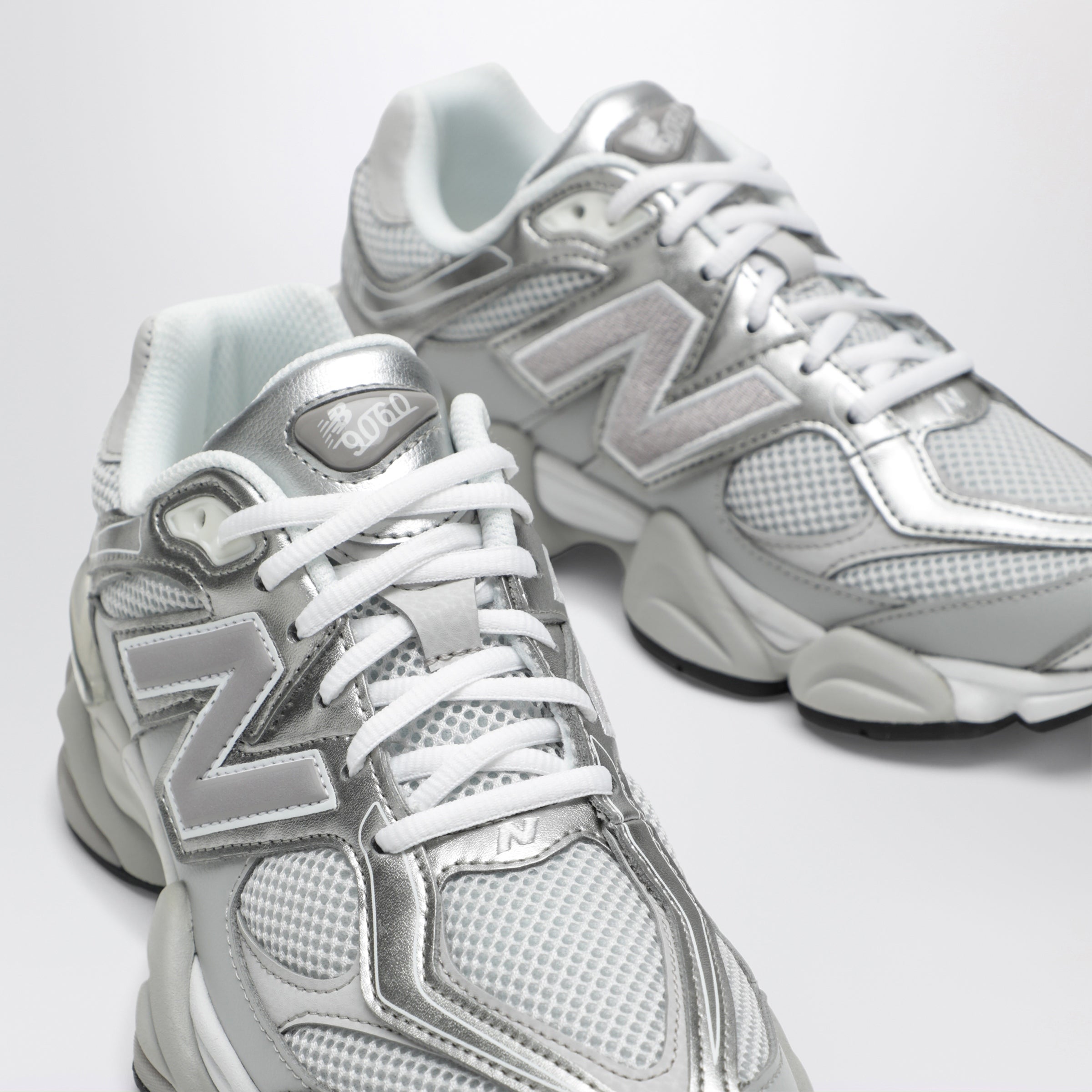 New Balance 9060 Sneakers in Raincloud / Truffle Salt in mesh