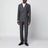 Ebony double-breasted suit in virgin wool