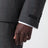Ebony double-breasted suit in virgin wool