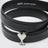 Ceinture Ami de Cœur noire en cuir de veau