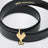 Ceinture Ami de Cœur noire en cuir de veau
