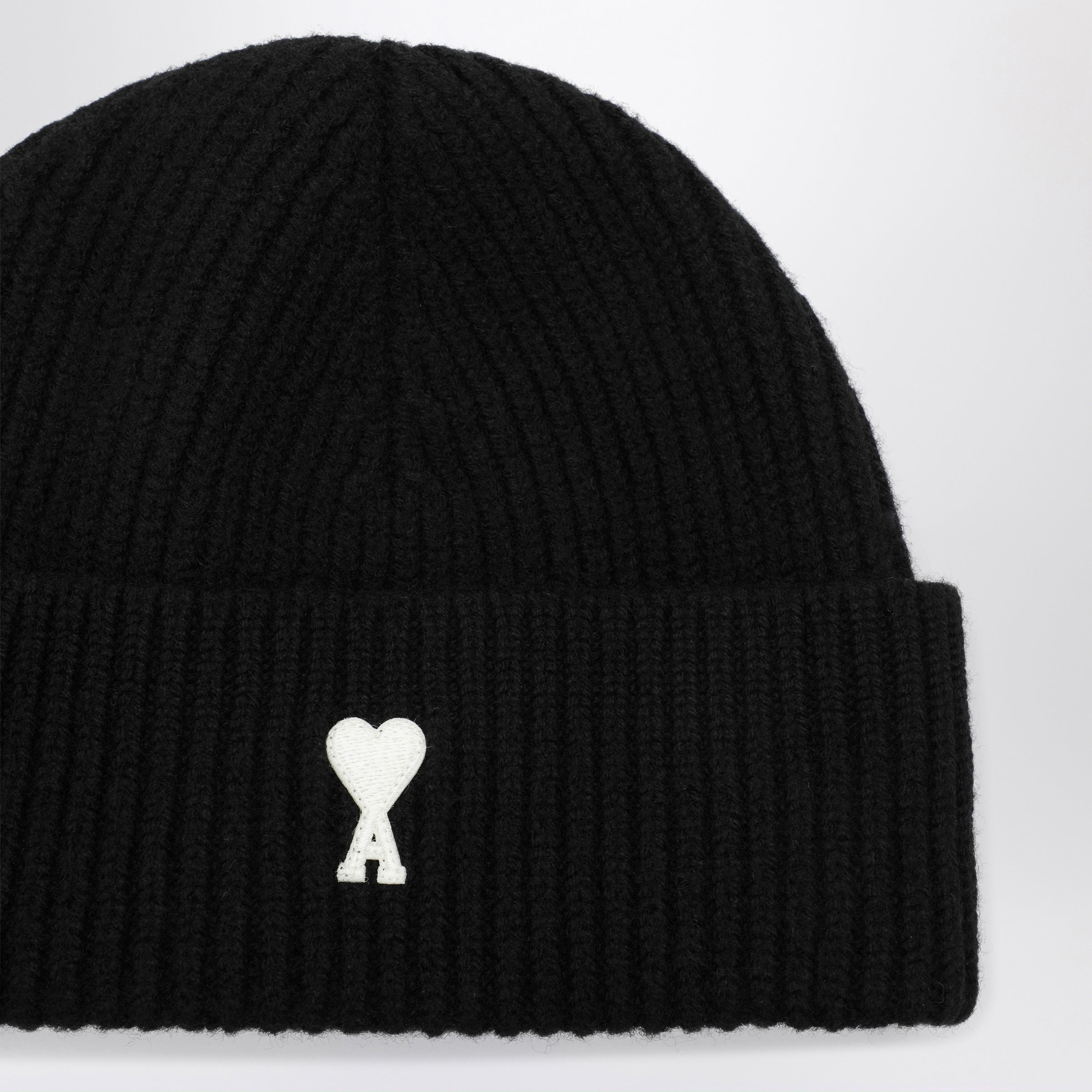 Ami Paris Ami de Coeur black wool hat | TheDoubleF