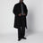 Cappotto lungo in lana e cashmere nero