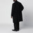 Cappotto lungo in lana e cashmere nero