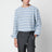 Camicia color cielo a righe in cotone