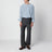 Camicia color cielo a righe in cotone
