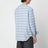 Camicia color cielo a righe in cotone