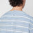 Camicia color cielo a righe in cotone