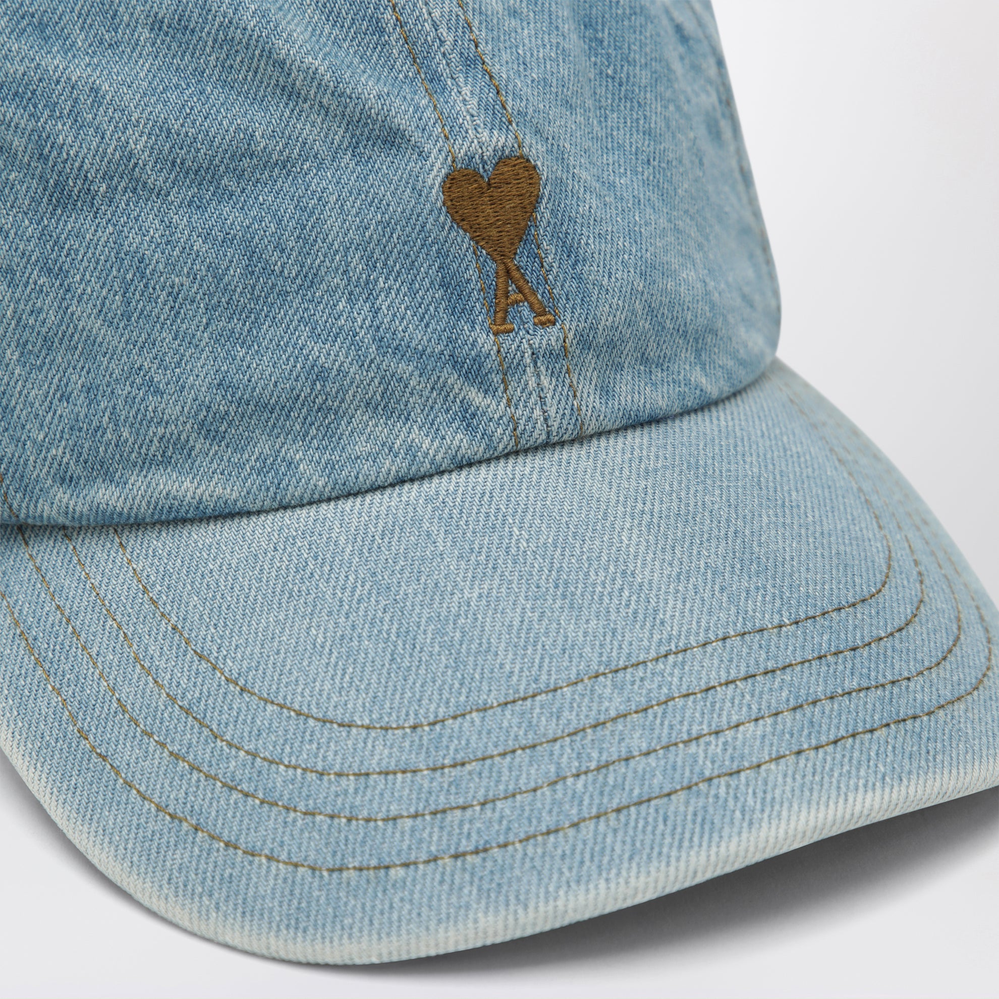 Casquette Ami de Cœur en denim de coton bleu