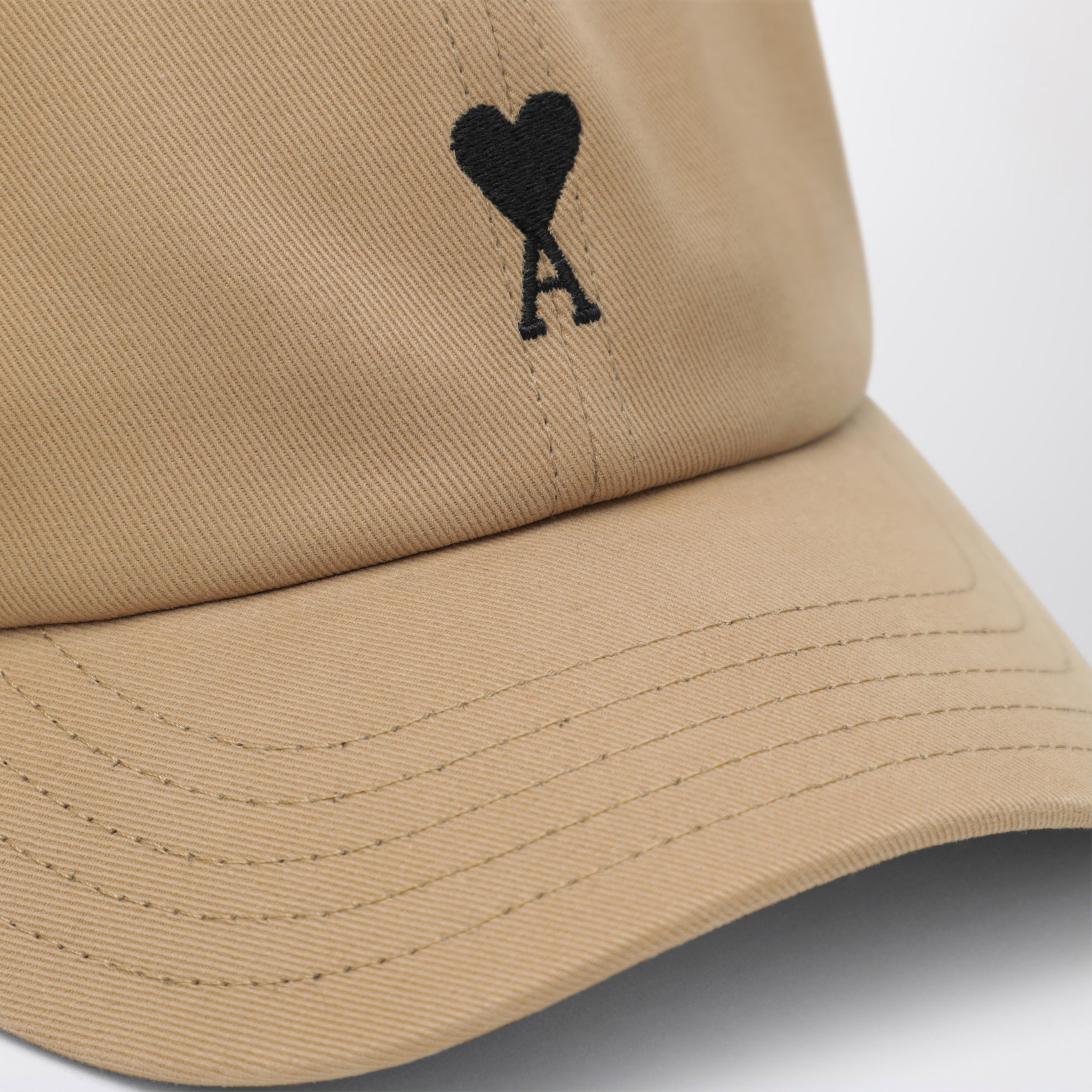 Ami Paris Beige Ami De Coeur baseball cap | TheDoubleF