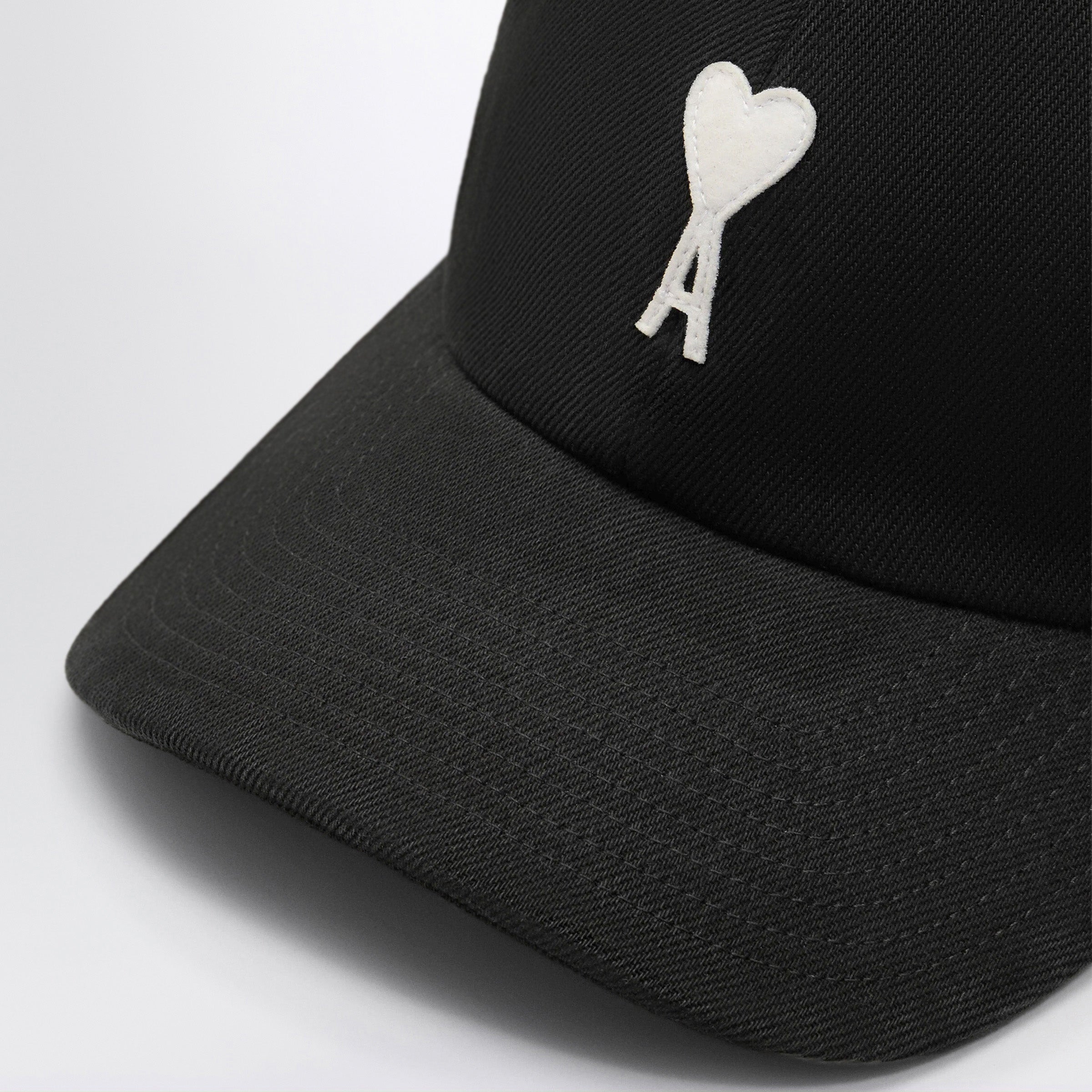 Ami Paris Black Ami De Coeur baseball cap | TheDoubleF
