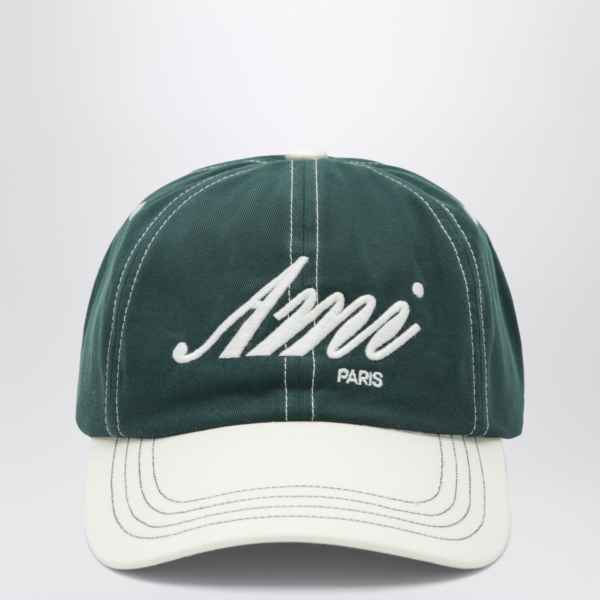 Casquette en coton vert signature