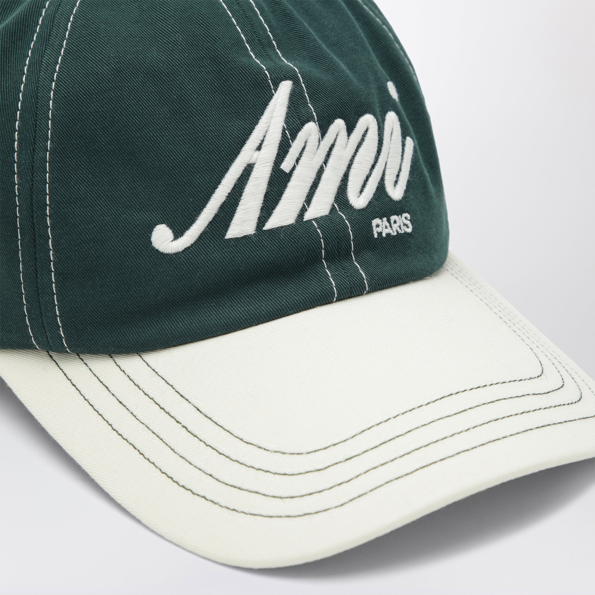 Casquette en coton vert signature