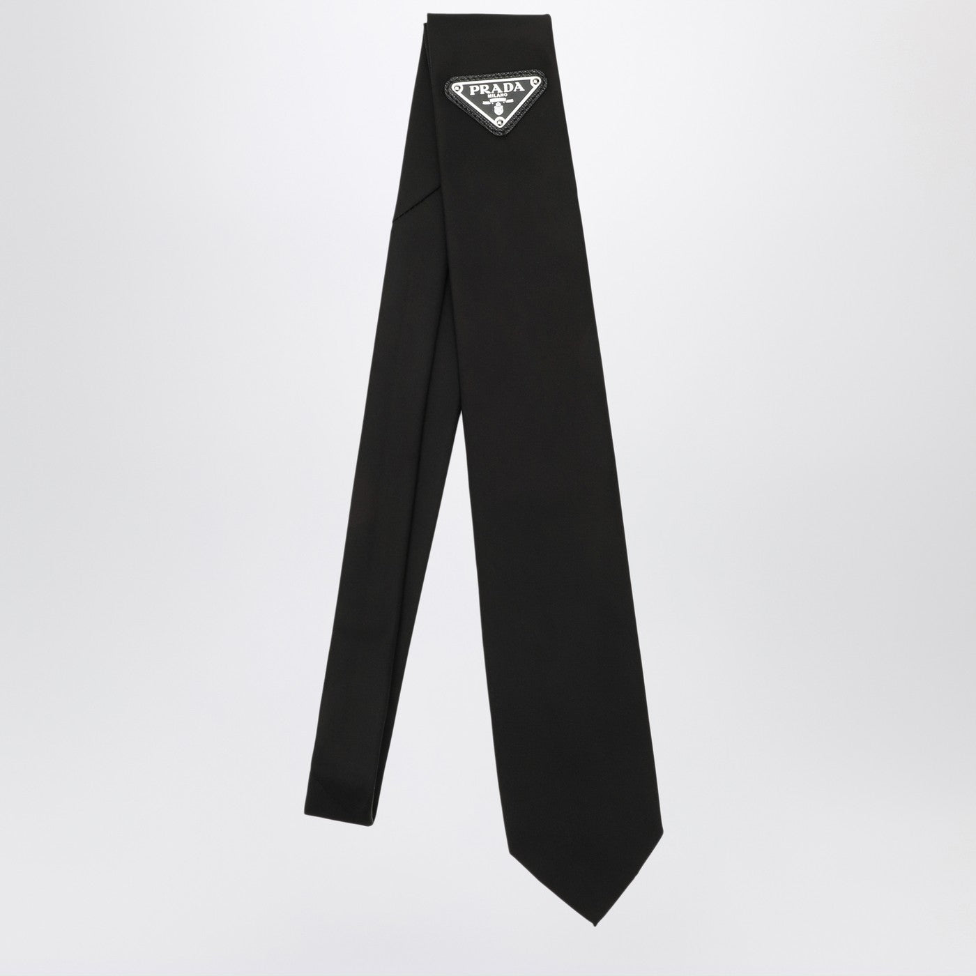 Cravatta nera in Gabardine Re-Nylon