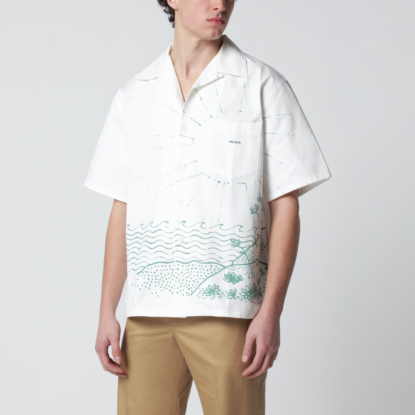 Kurzärmliges Bowlinghemd mit Print