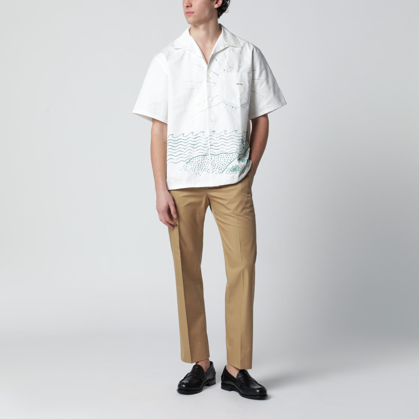 Kurzärmliges Bowlinghemd mit Print