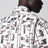 Natural/Burgundy printed silk-blend shirt
