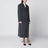 Charcoal double-breasted coat in wool