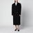 Manteau croisé noir en laine