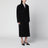 Manteau croisé noir en laine